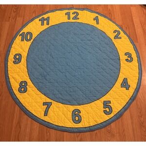 The Big Comfy Couch Quilted Clock Blanket Rug Stretch Vintage 90s PBS Super Rare